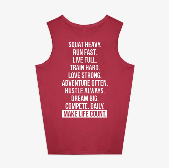 Make Life Count Printed Women's Vest