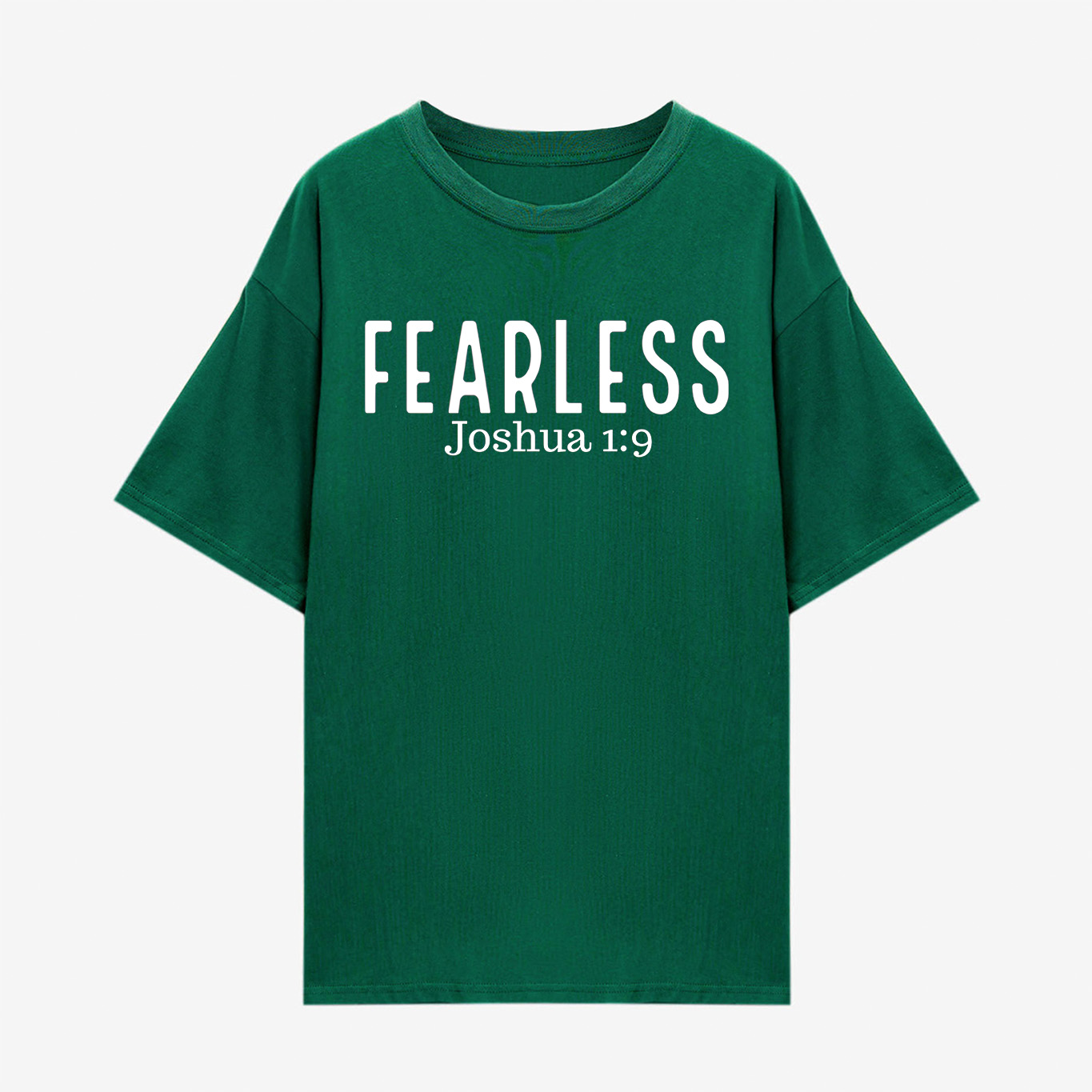 Fearless Joshua 1:9 Printed Women's T-shirt