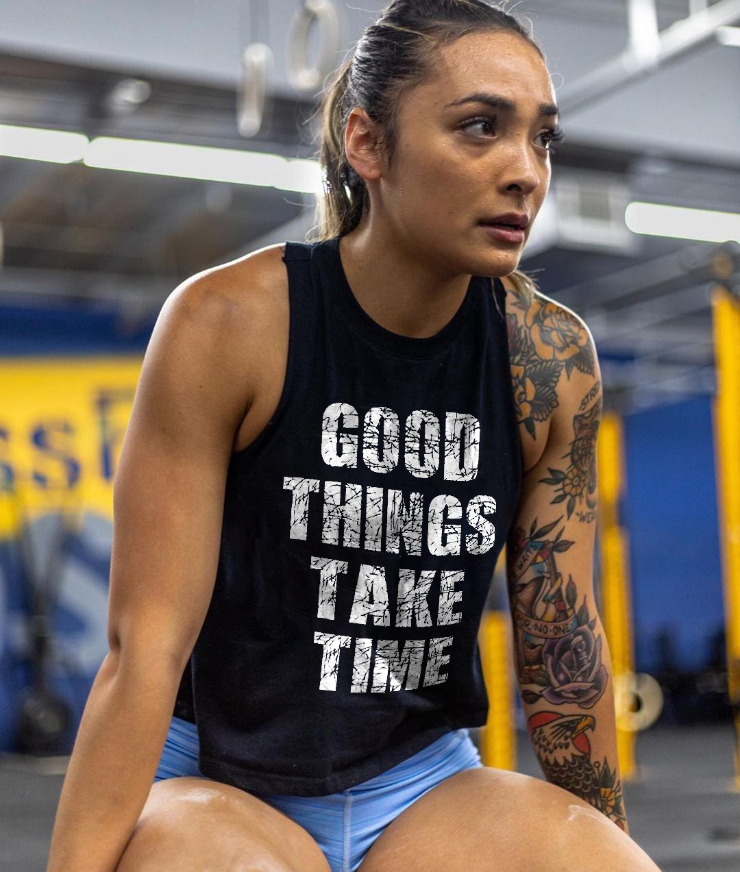 Good Things Take Time Printed Women's Vest