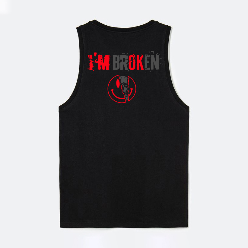 I'm Broken Printed Women's Vest-traneing
