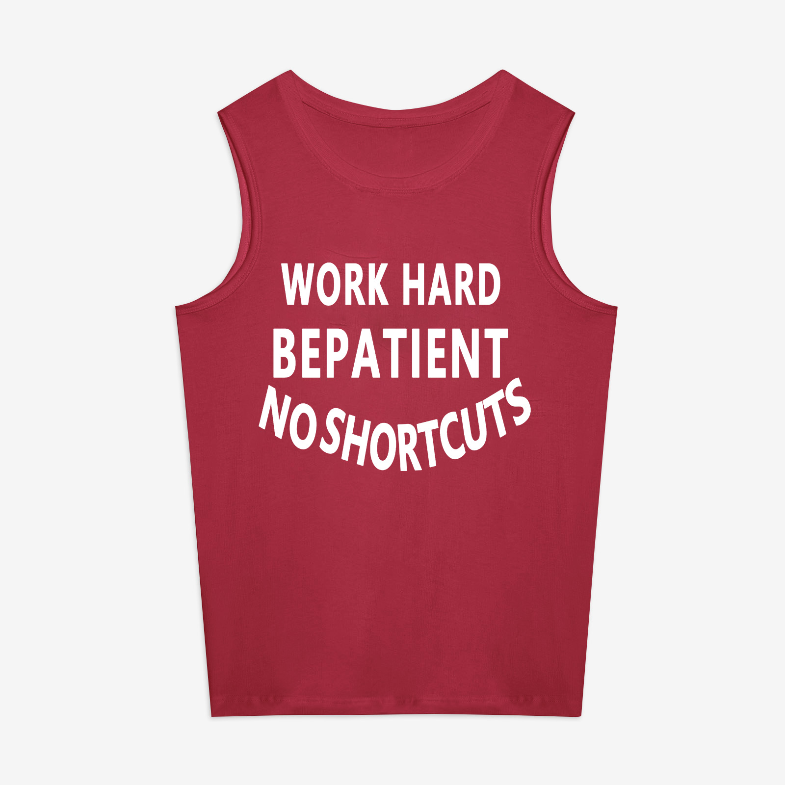 Work Hard Be Patient No Shortcuts Print Women's Vest
