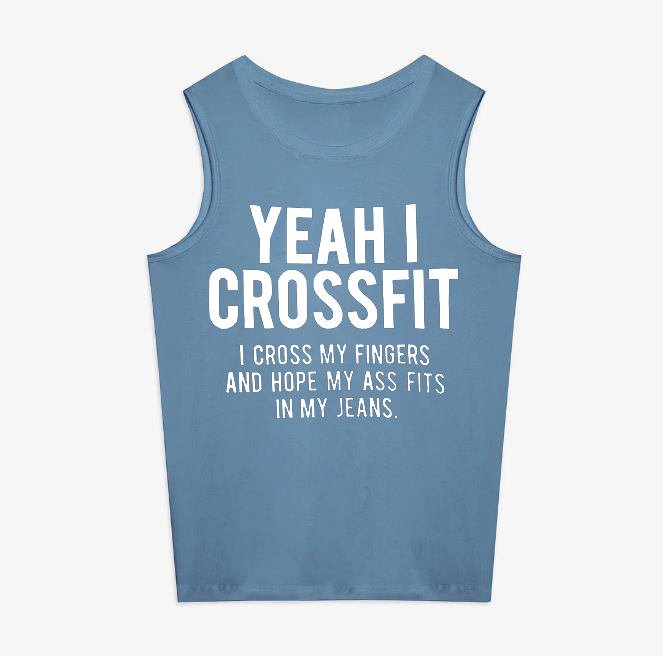 Yeah I Crossfit Printed Women's Vest-traneing