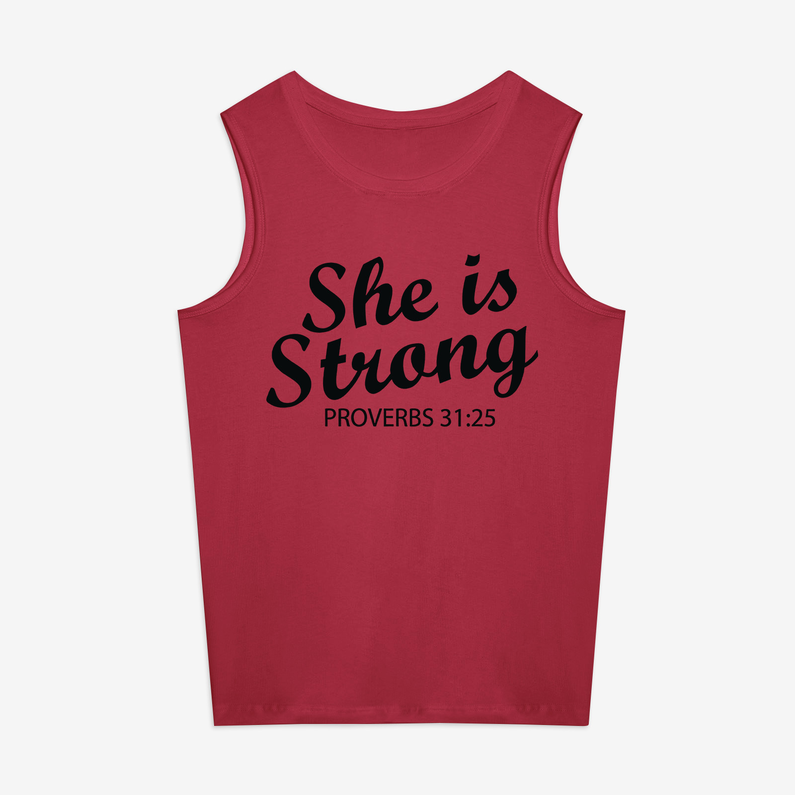 She Is Strong Proverbs 31:25 Print Women's Vest