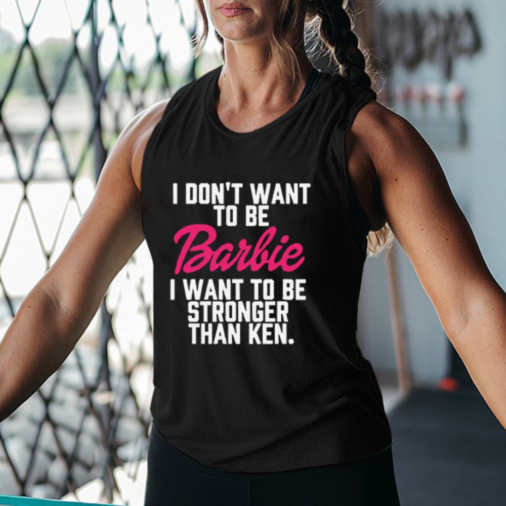 I Don't Want To Be Barbie Printed Women's Vest