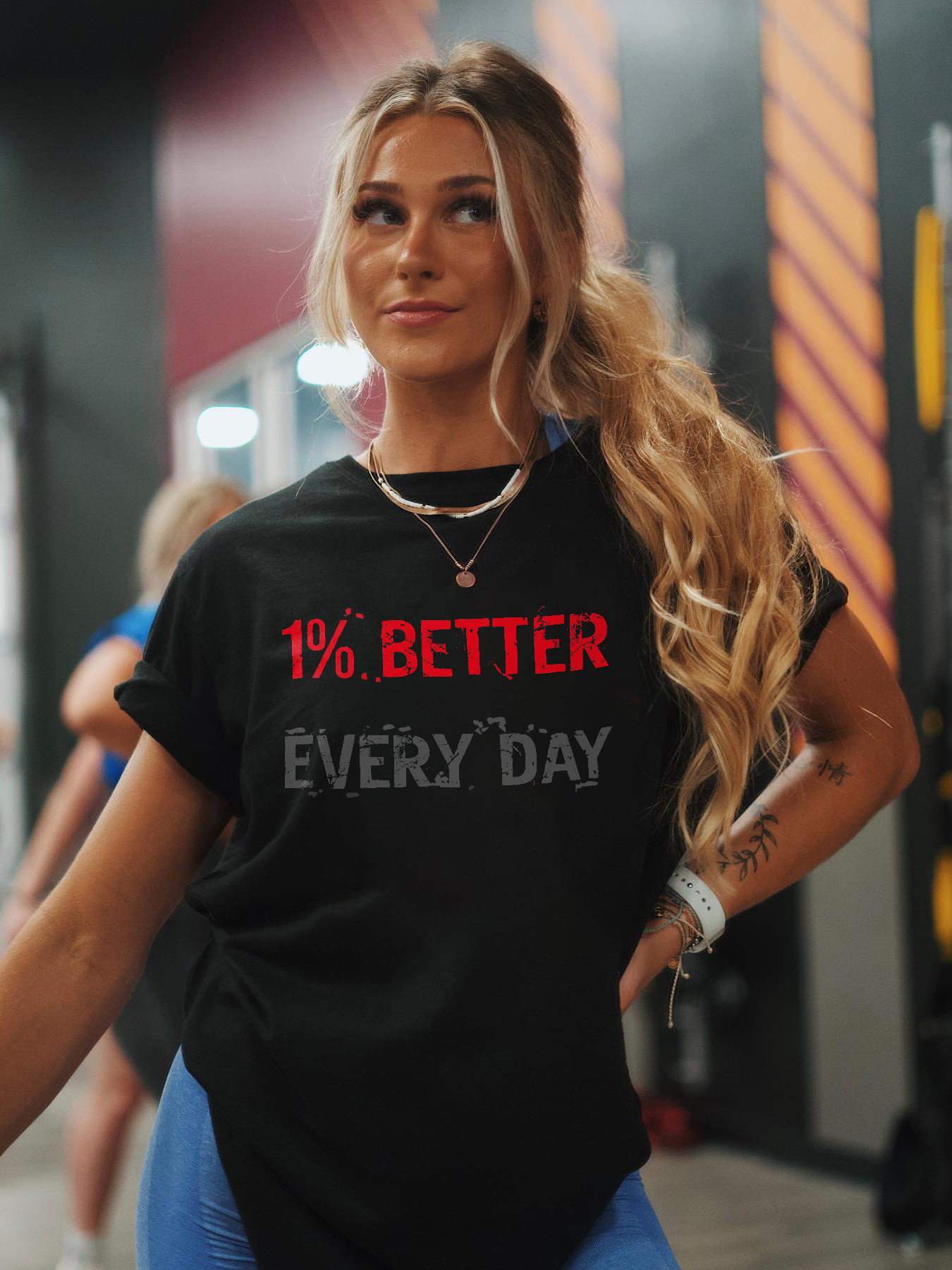 1% Better Every Day Printed Women's Oversized T-shirt