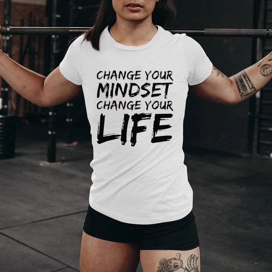 Change Your Mindset Change Your Life Print Women's T-shirt