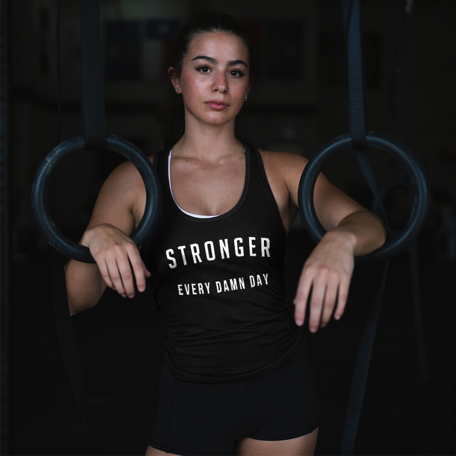 Stronger Every Damn Day Printed Women's Tank Top