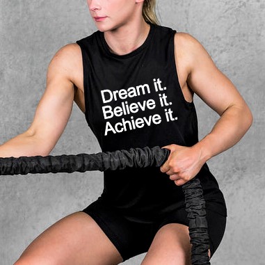 Dream It. Believe It. Achieve It Printed Women's Vest