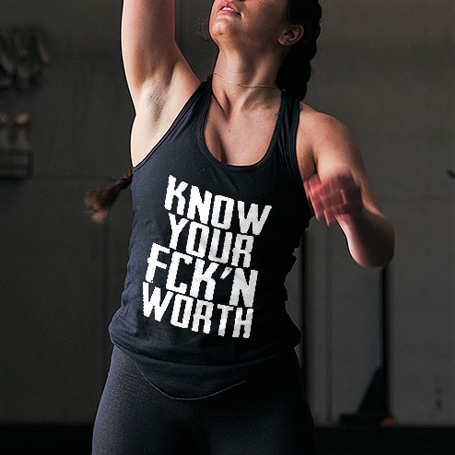 Know Your Fck'n Worth Printed Women's Tank