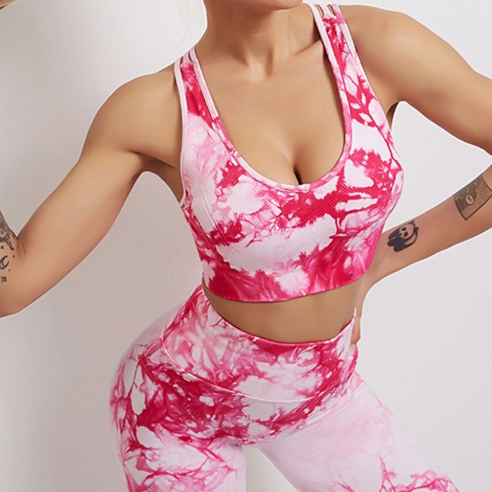 Tie Dye Tank With Built-In Bra-traneing