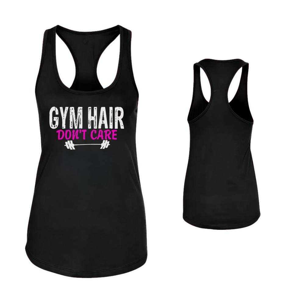 Gym Hair Don't Care Print Women's Tank Top