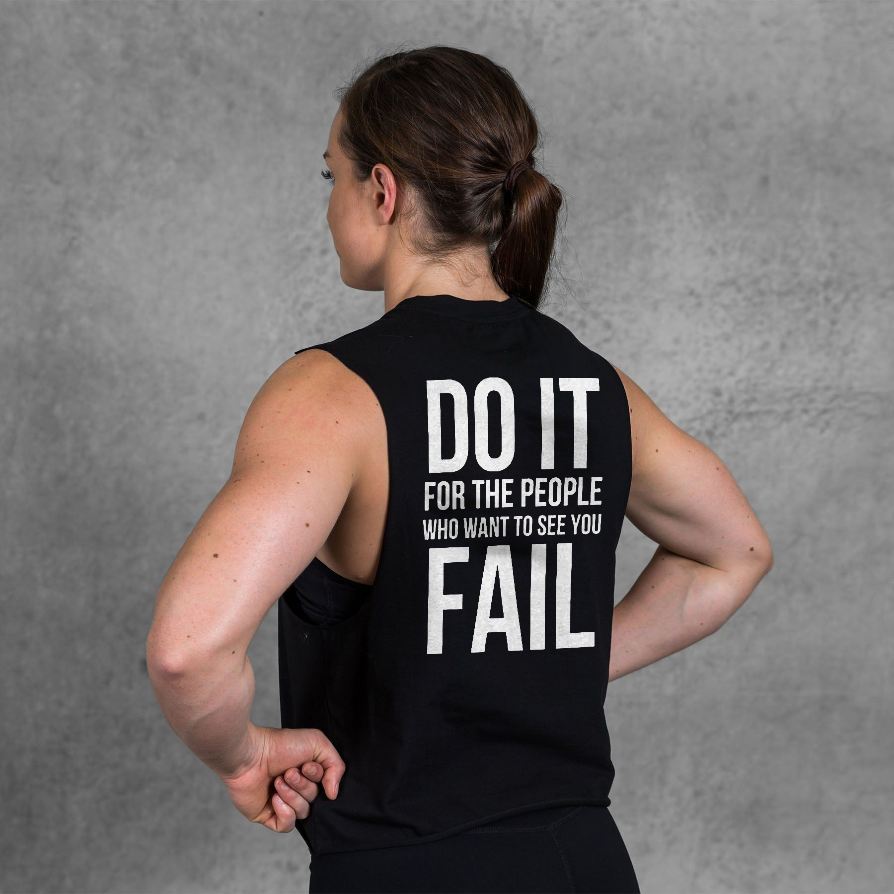Do It For The People Who Want To See You Fall Printed Women's Vest