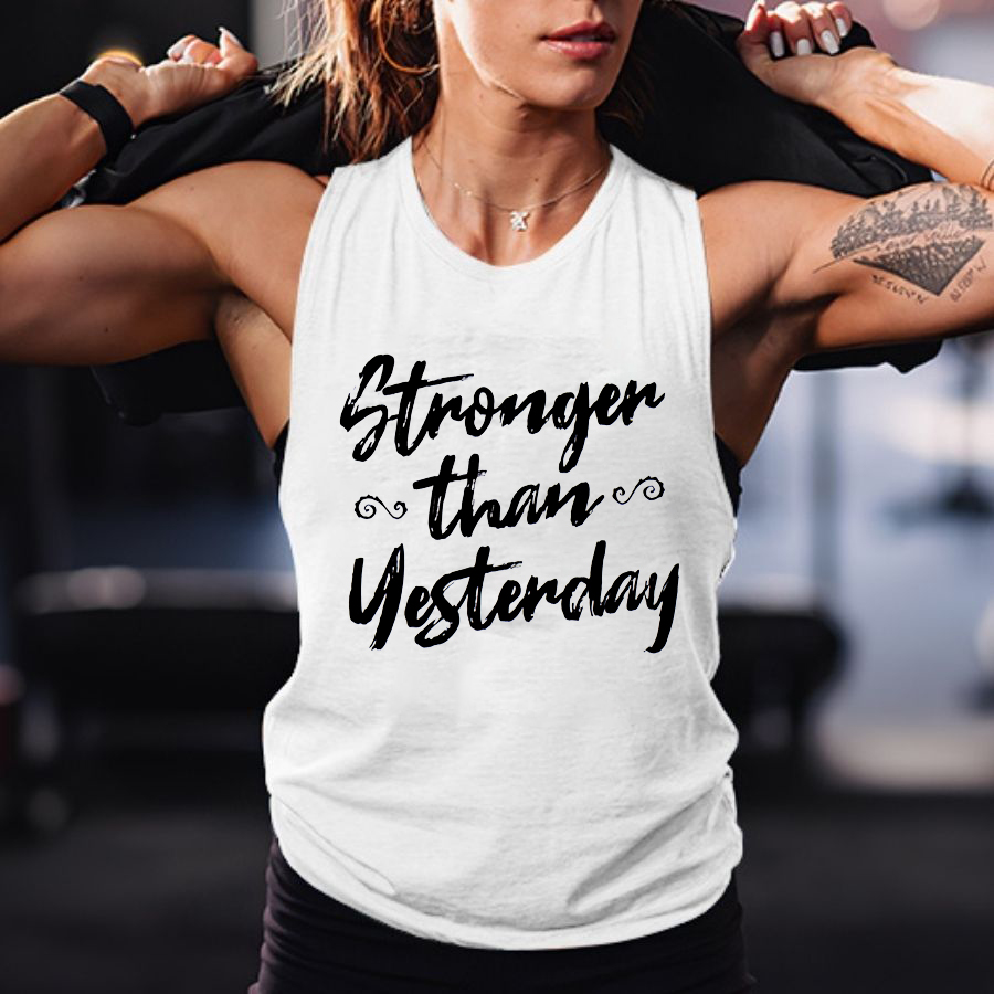 Stronger Than Yesterday Printed Women's Vest