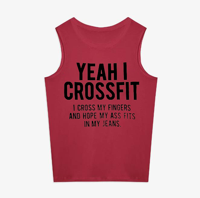 Yeah I Crossfit Printed Women's Vest-traneing