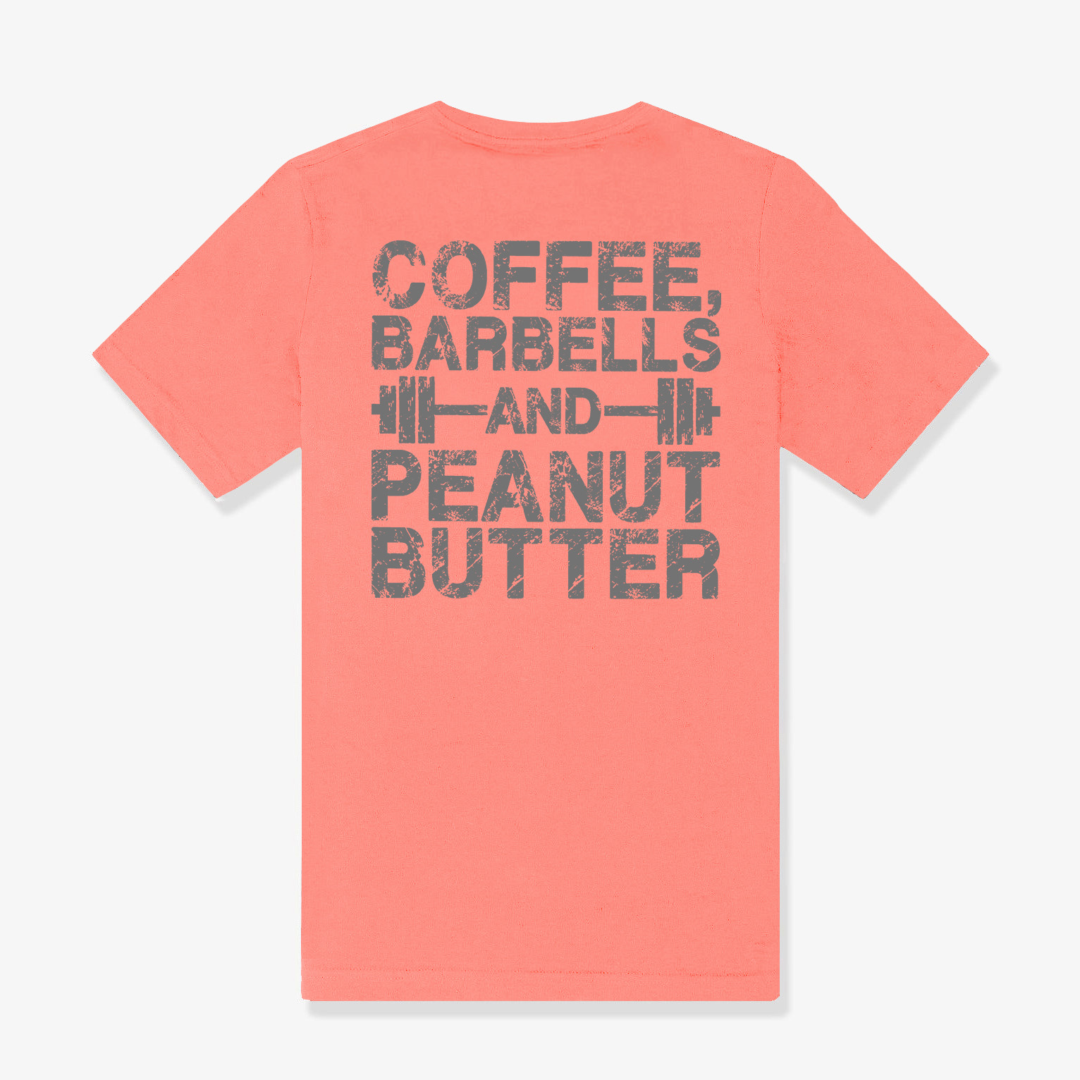 Coffee, Barbells And Peanut Butter Printed Women's T-shirt
