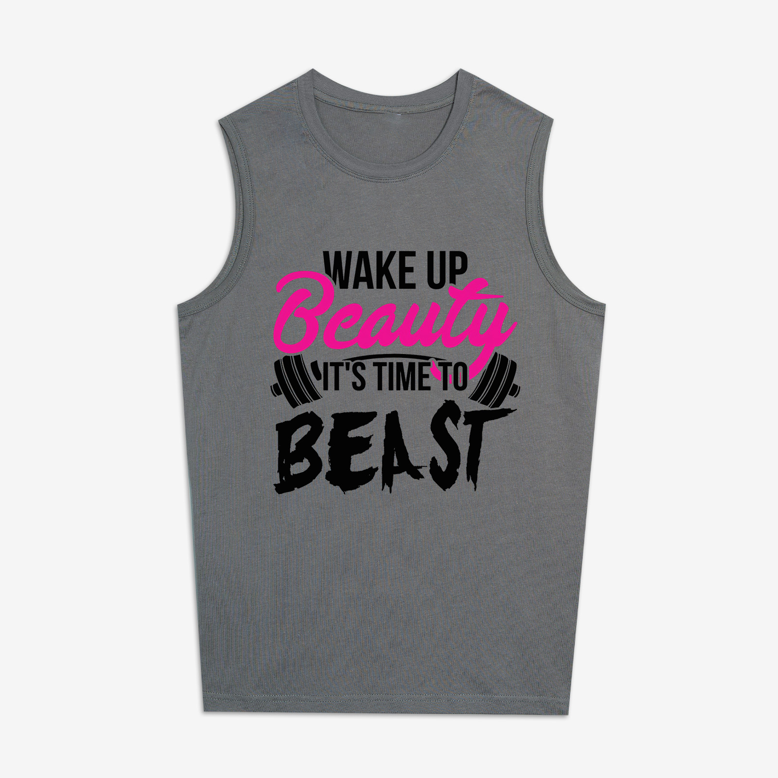 Wake Up Beauty It's Time To Beast Print Women's Vest