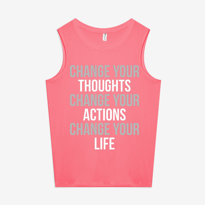 Change Your Thoughts Change Your Actions Print Women's Vest