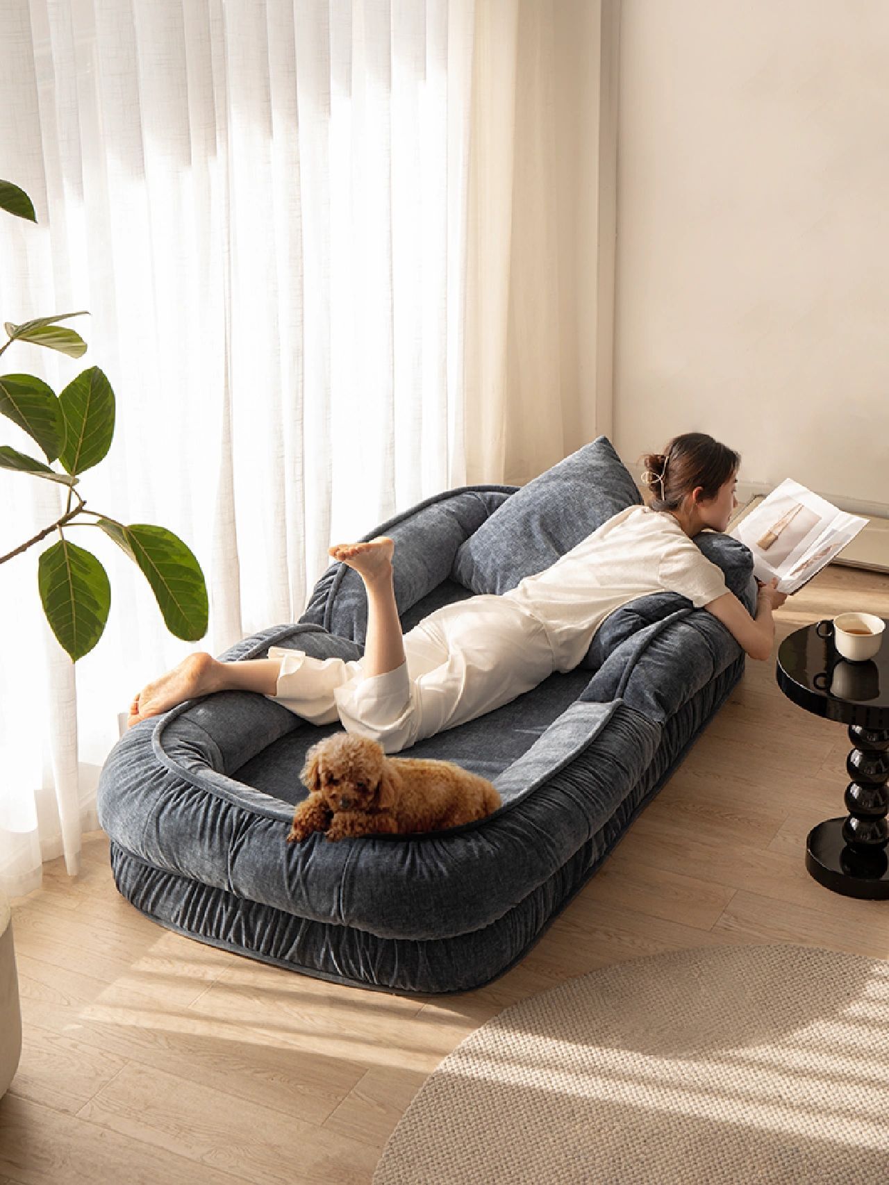 Foldable lazy store sofa