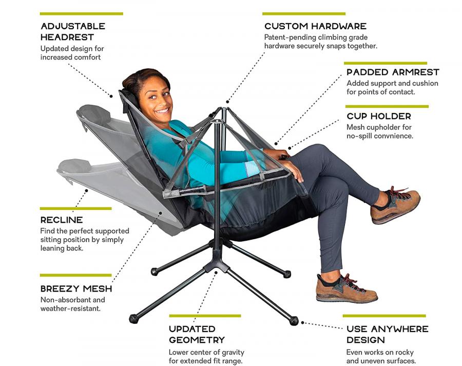 Stargaze Recliner Camping Chair That Swings and Reclines