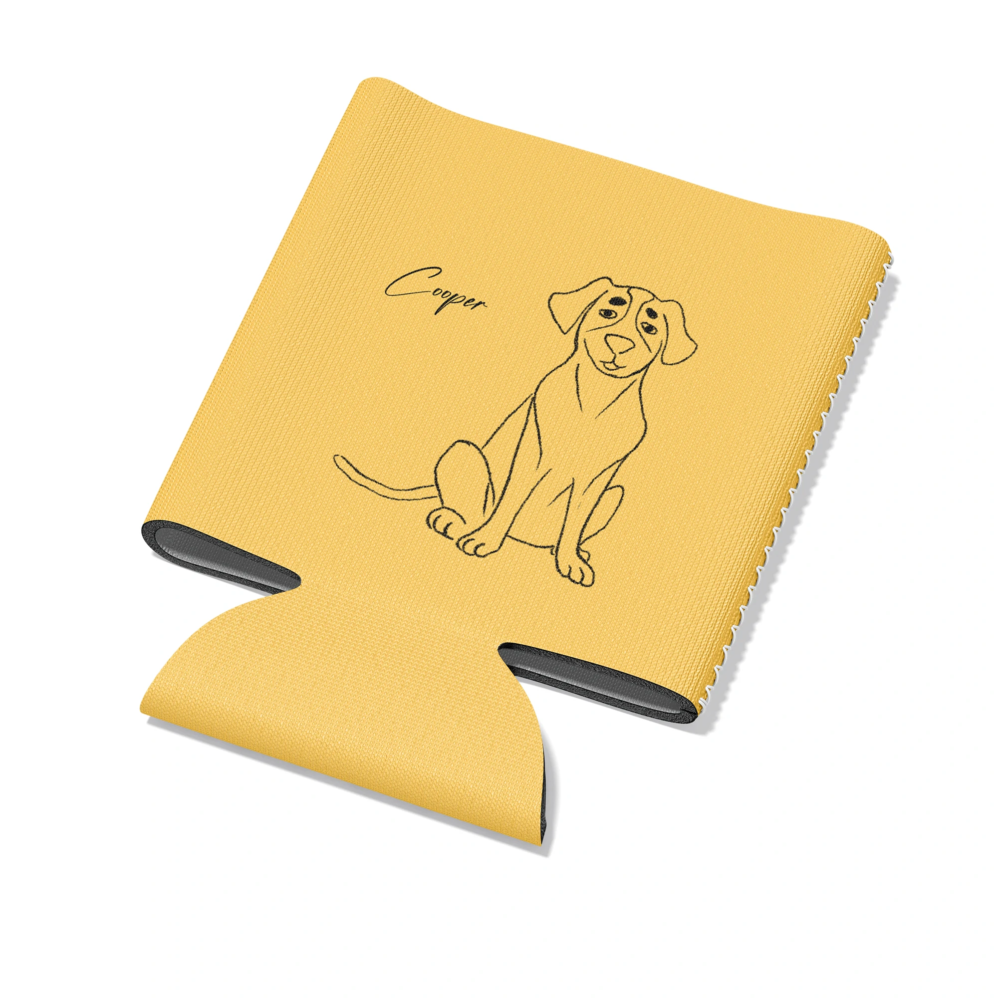 Anime Line Drawing Style Painted Pet Can Cooler