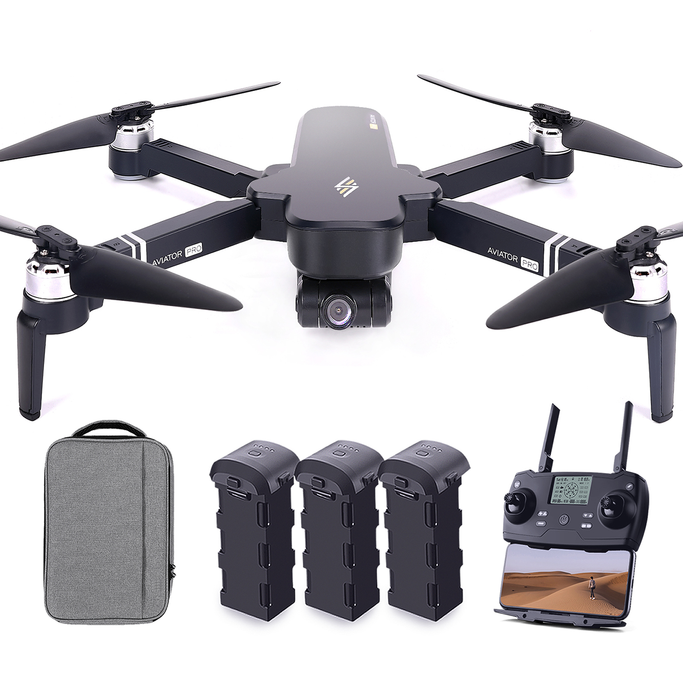 CHUBORY X11 Pro GPS Drones with 90+ Mins long flight time , 3-axis Gimbal drones with camera for Adults 4K UHD Camera Anti-shake, GPS Auto Return Home Brushless Motor All Functions Drones for Beginners/Professionals (3 Batteries+Bag)