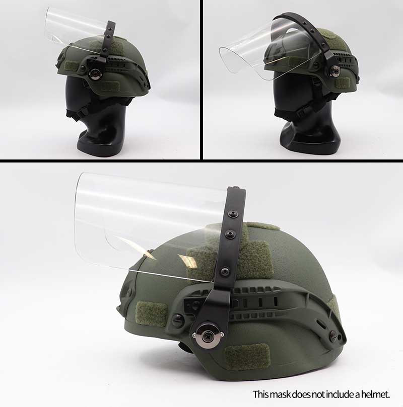 FAST/MICH Combat Helmet Mask /Tactical Helmet Transparent Mask/Ransparent Explosion-Proof Mask