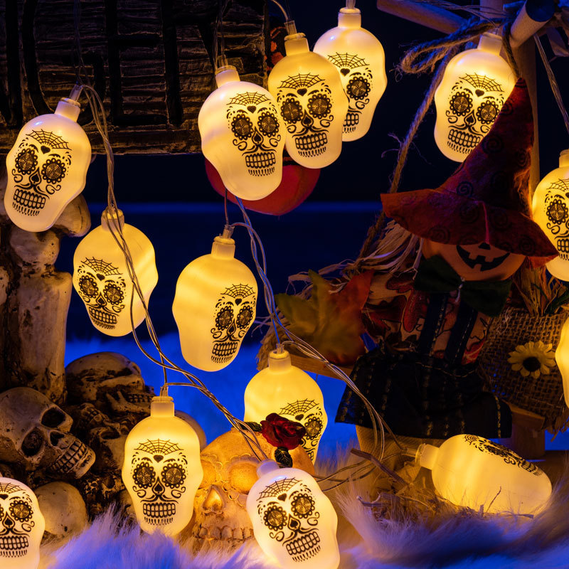 Painted Skull String Lights