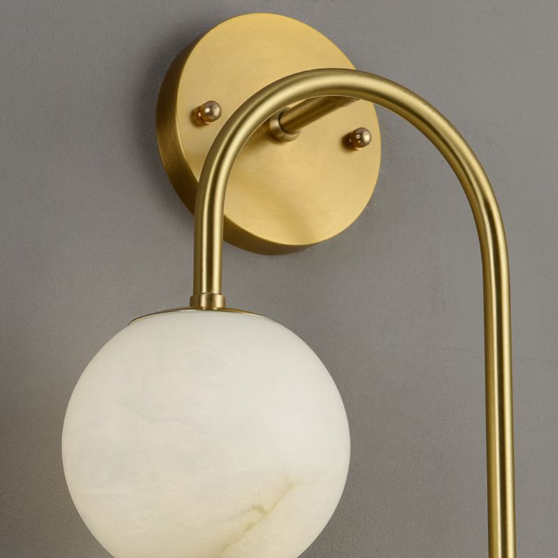 Alabaster Anne Glo Modern Wall Sconce In Bedroom