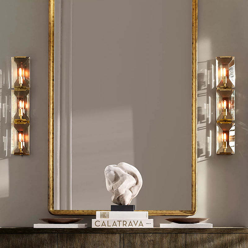 Harlow Faceted Crystal Triple Wall Sconce