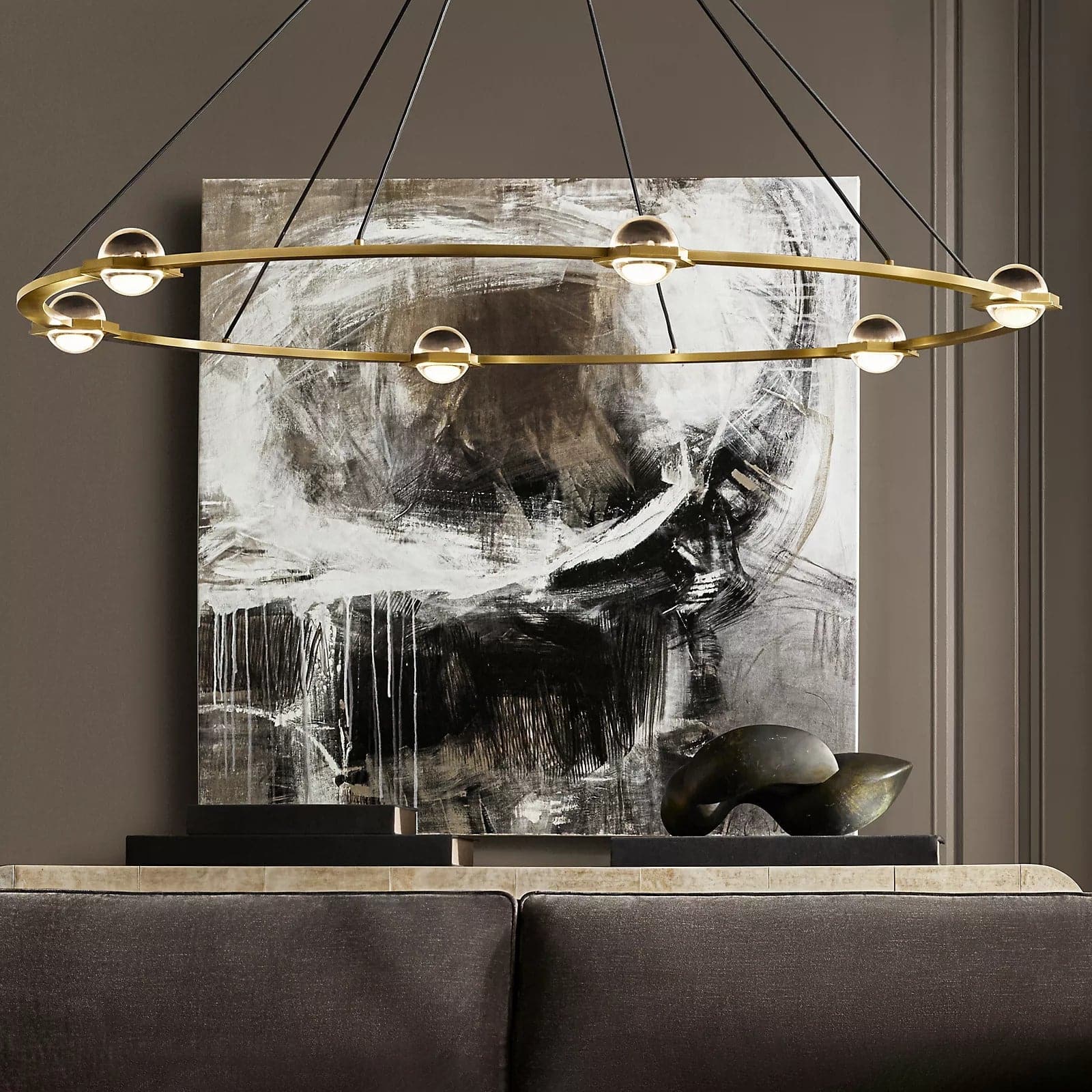 Eclatanty Crystal Ball Round Chandelier 60"