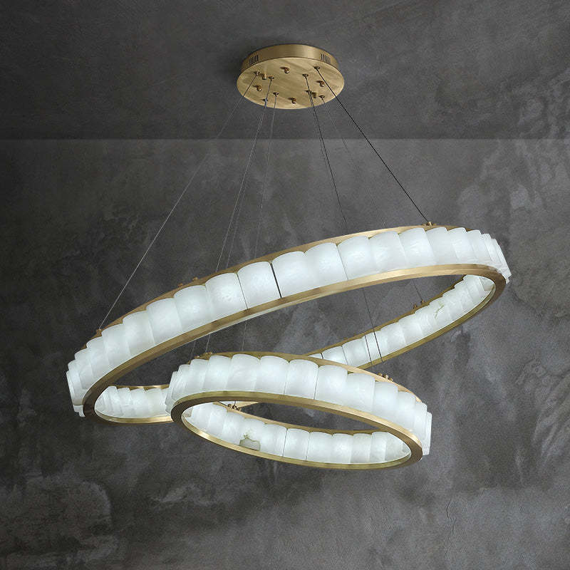 Marble Lorry Round Chandelier 23" 30" 40"-Sylvia Space