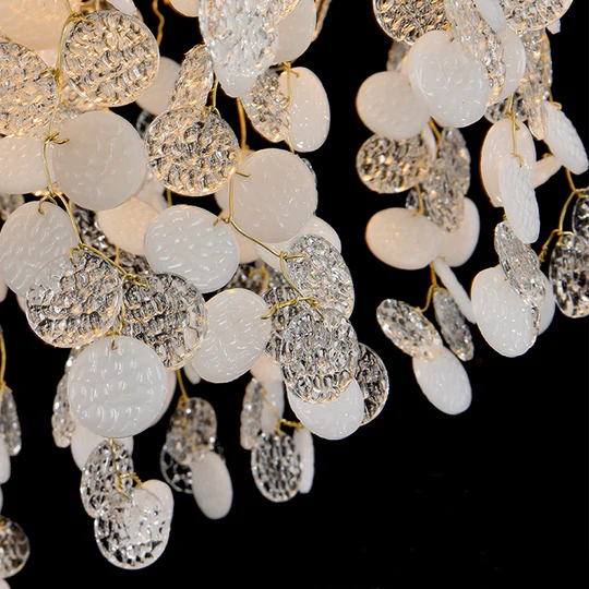 Hedda Brass branch Crystal chandelier, Upscale Pendant Lighting-Sylvia Space