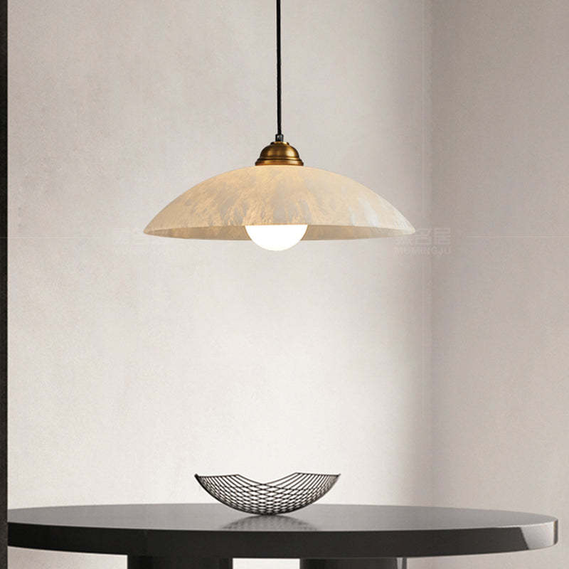 Marble Lorry Round Pendant Light For hat lampshade-Sylvia Space