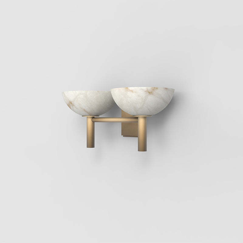 Elaral Bowl Shade 2 Lights Wall Sconce, Hallway Sconce-Sylvia Space