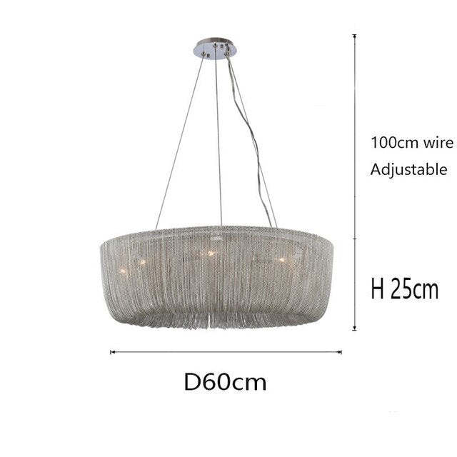 Cadenay Chain Tassel Chandelier-Sylvia Space