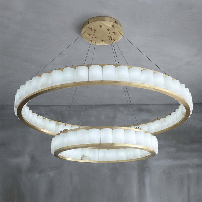 Marble Lorry Round Chandelier 23" 30" 40"-Sylvia Space
