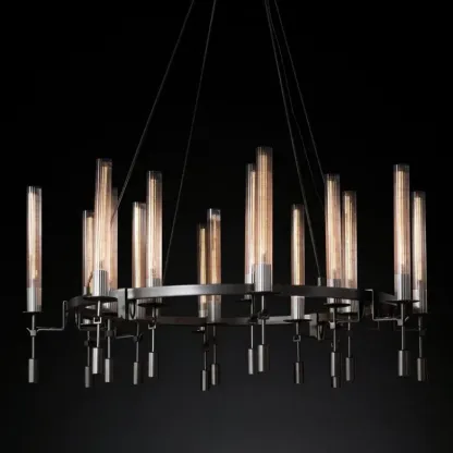 Fontanellee Round Chandelier 46"-Sylvia Space