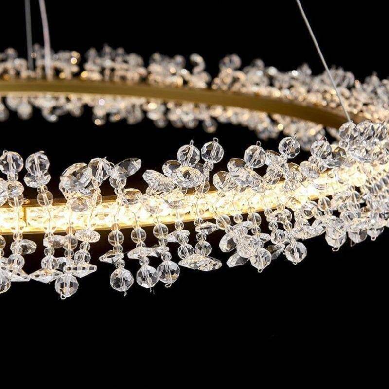 Caprio Crystal Ring Chandelier-Sylvia Space