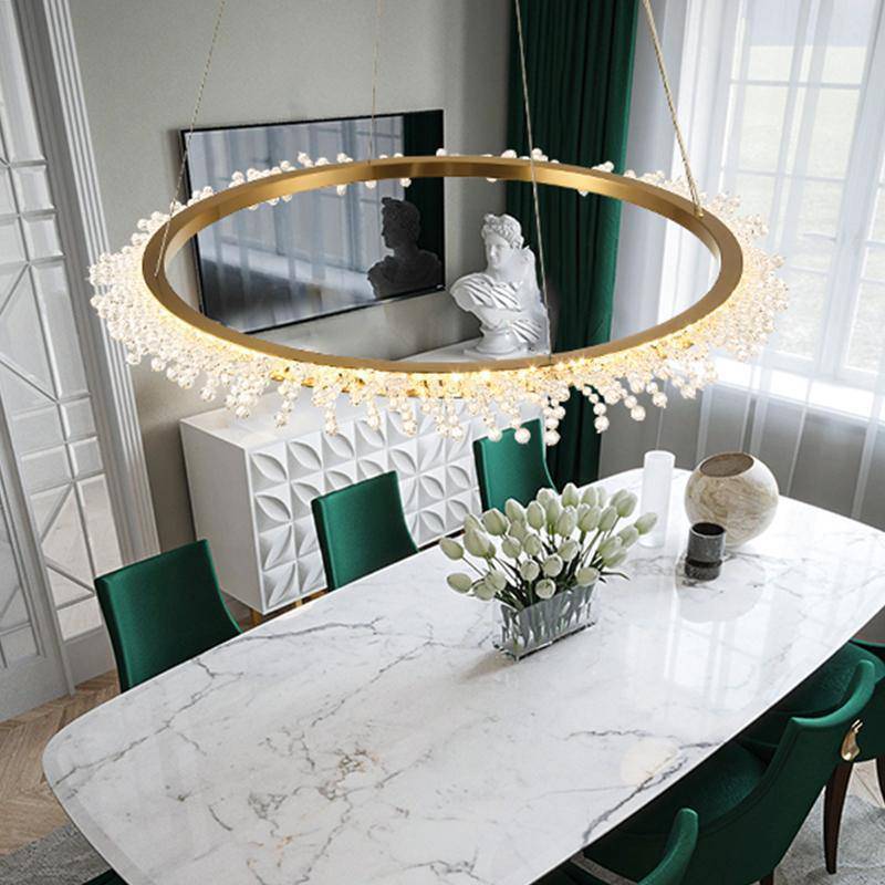 Caprio Crystal Ring Chandelier-Sylvia Space