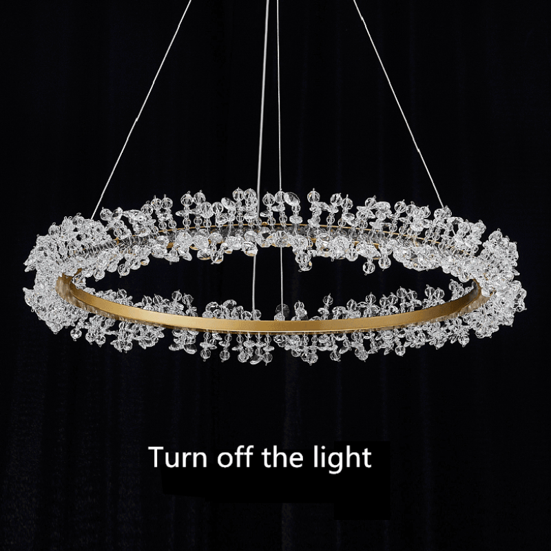 Caprio Crystal Ring Chandelier-Sylvia Space