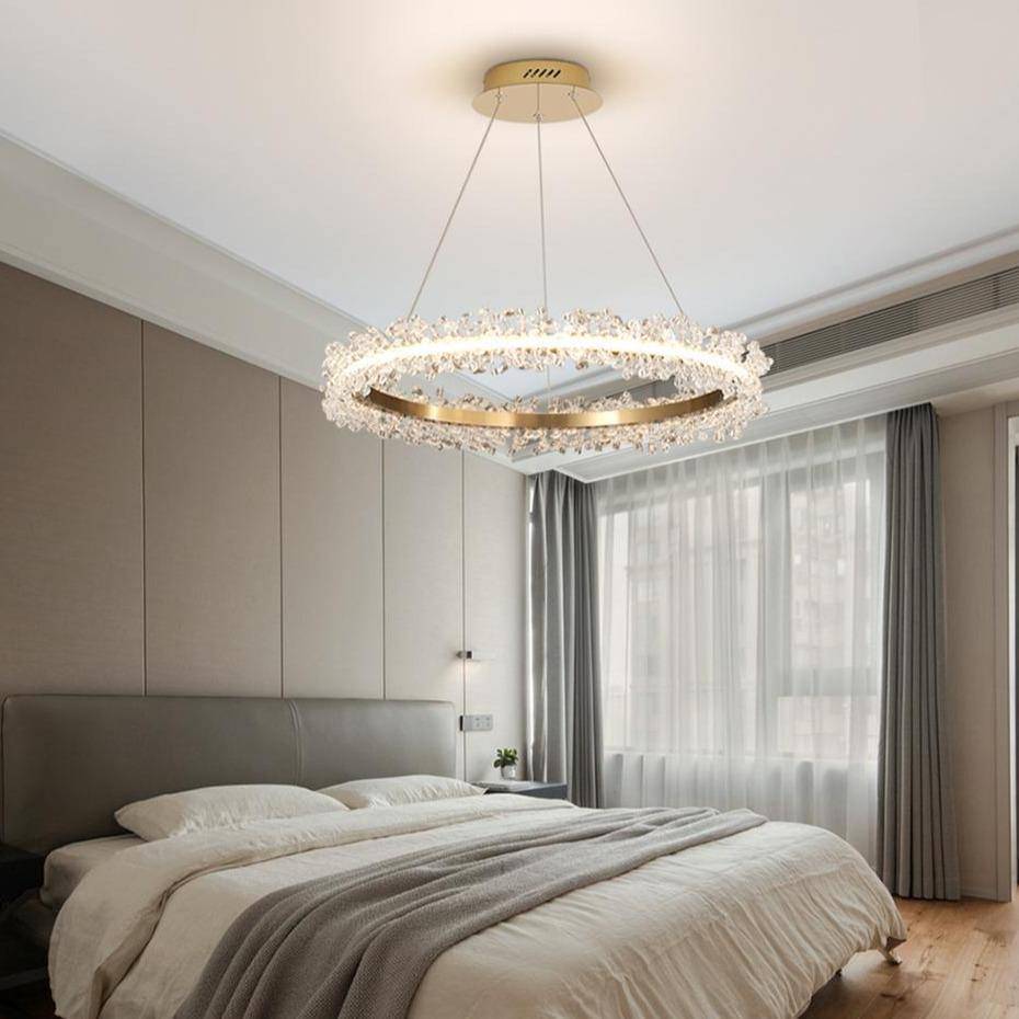 Caprio Crystal Ring Chandelier-Sylvia Space