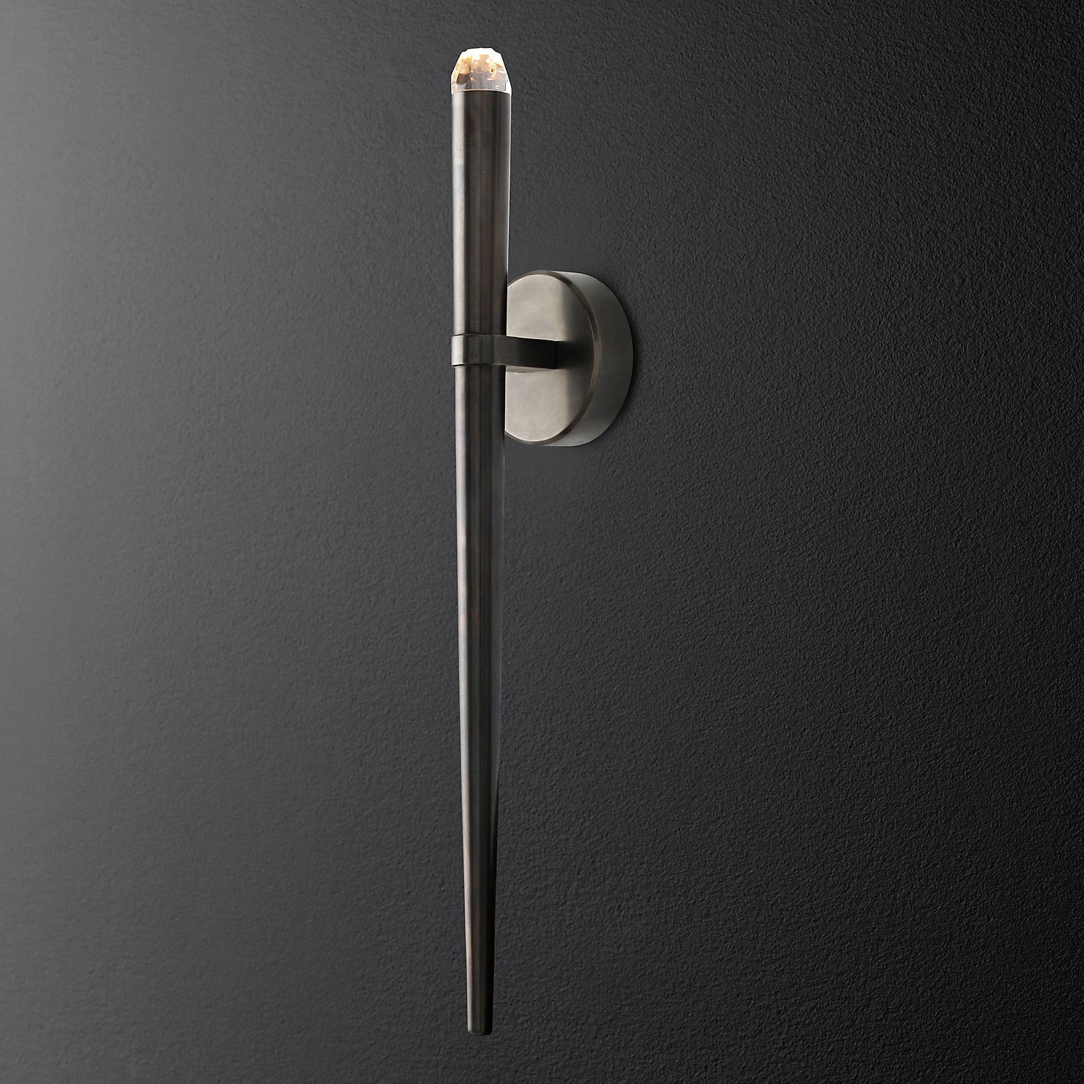 Aquinan Tapered Tubular Slender Torch Wall Sconce