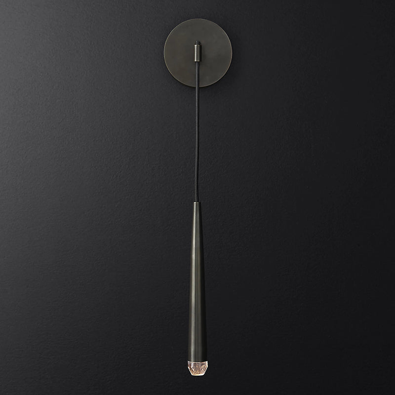 Aquinan Tapered Tubular Solid Brass Wall Sconce 22" H