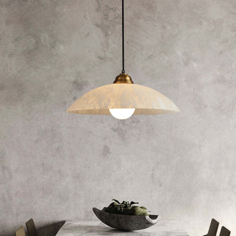 Marble Lorry Round Pendant Light For hat lampshade-Sylvia Space