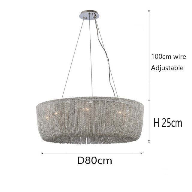 Cadenay Chain Tassel Chandelier-Sylvia Space