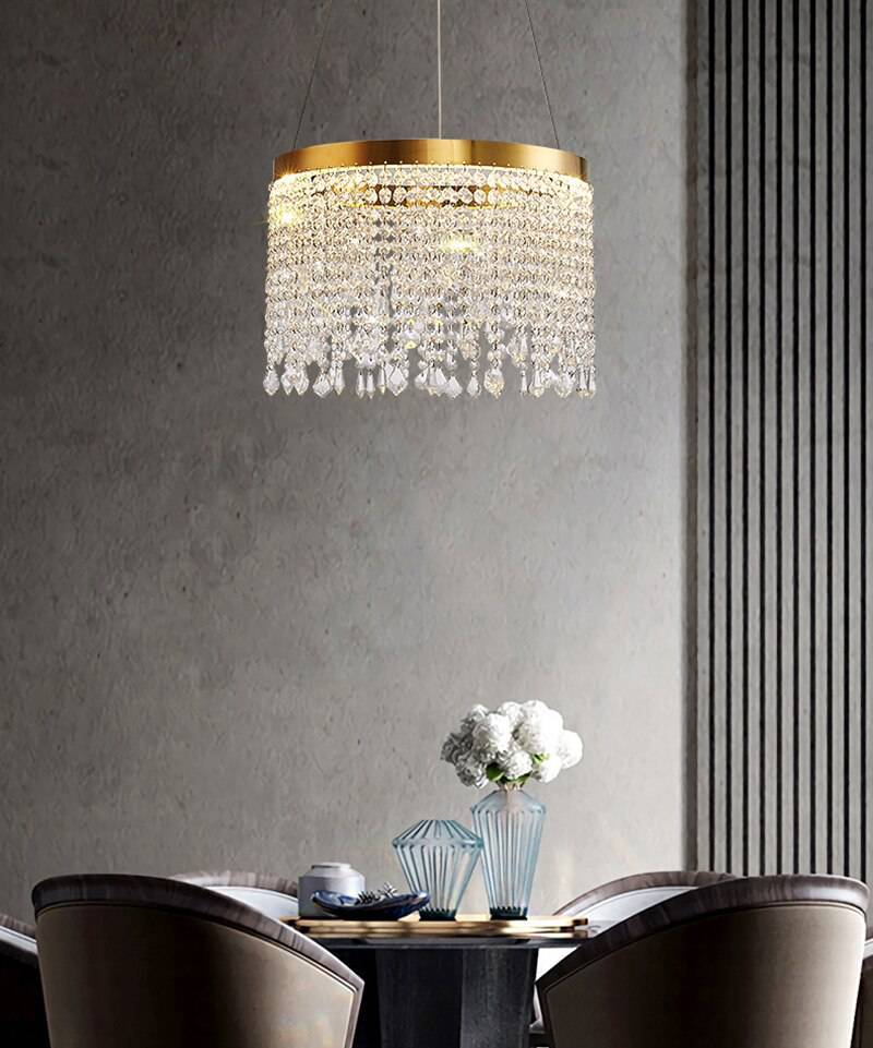 Adeny Crystal Round Chandelier-Sylvia Space