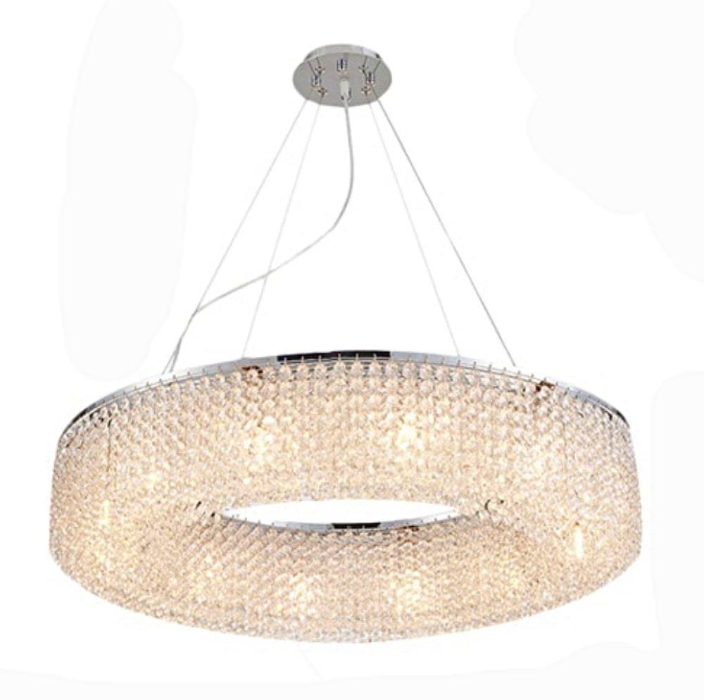 Allieor Crystal Tassel Round Chandelier