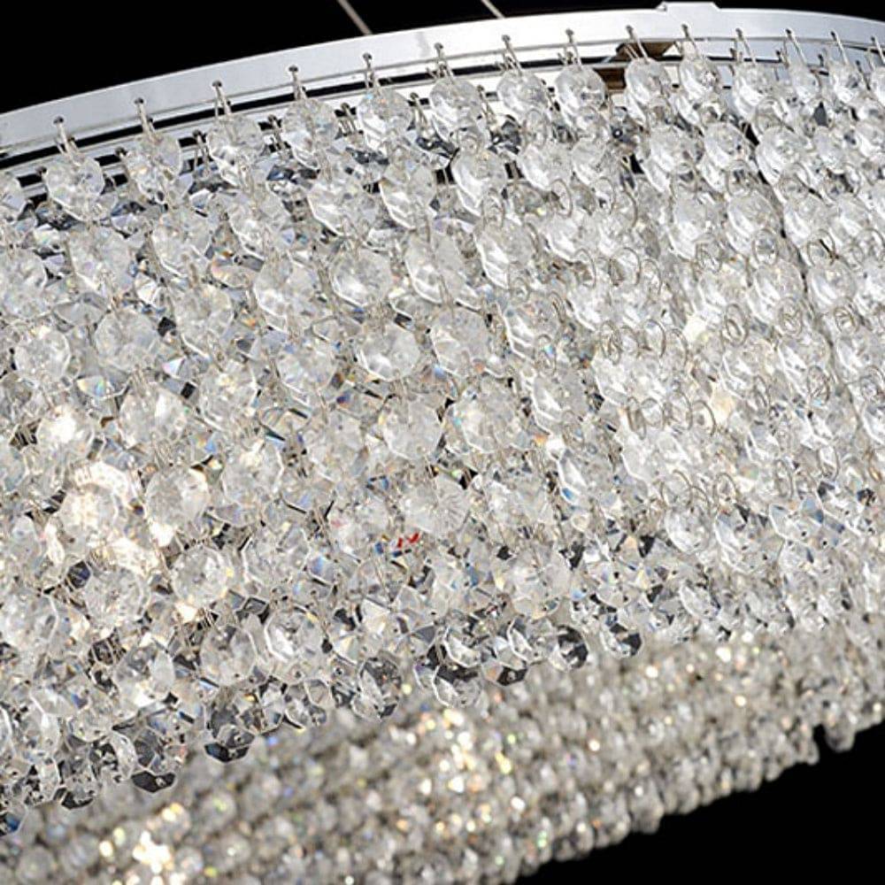 Allieor Crystal Tassel Round Chandelier