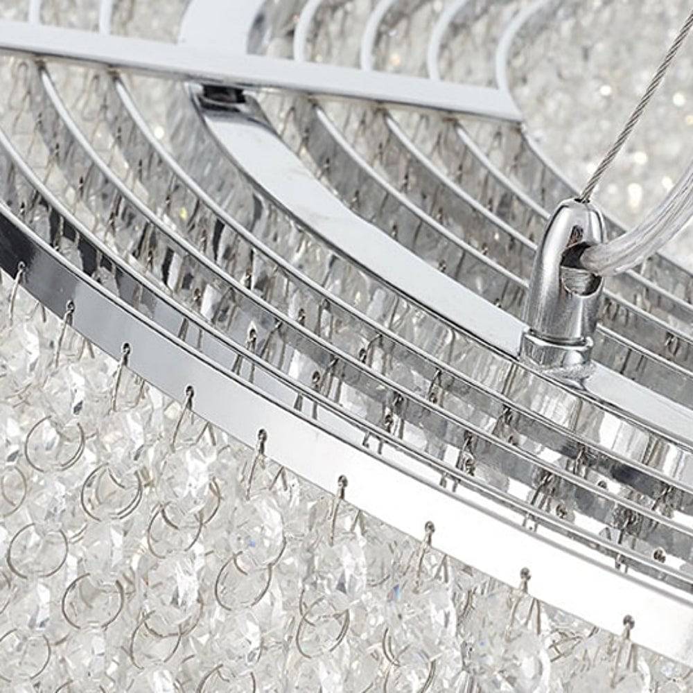 Allieor Crystal Tassel Round Chandelier
