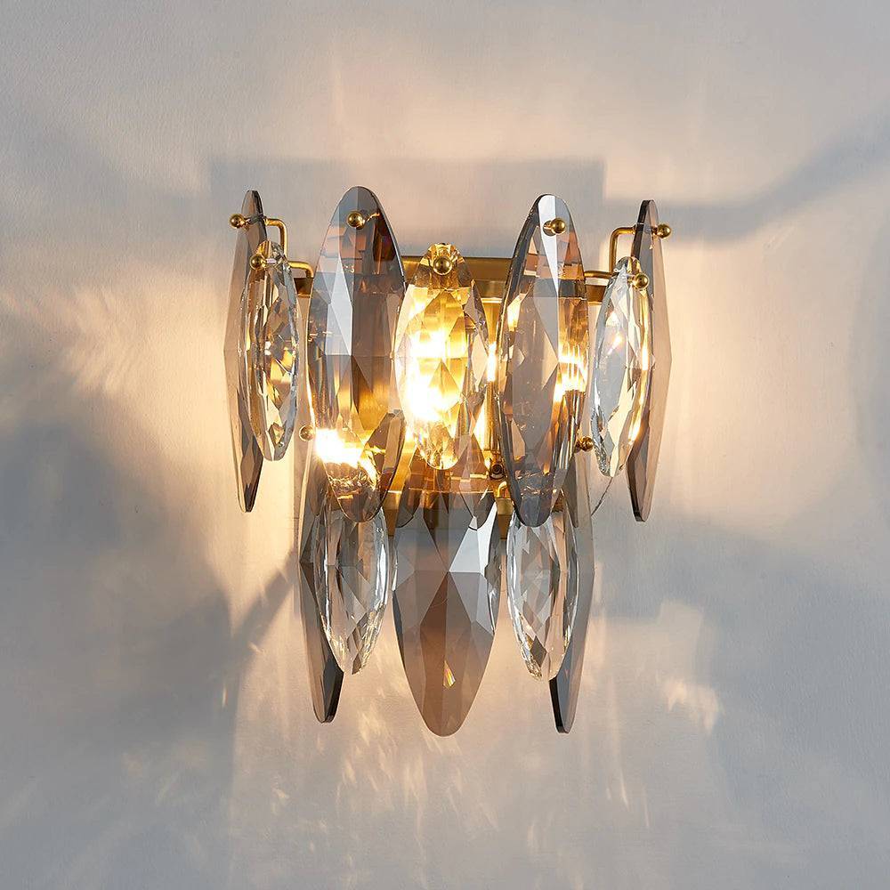 Lazoy Crystal Wall Sconce 12"H-Sylvia Space